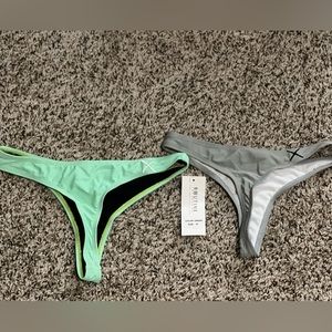 Never worn Boutine LA bikini bottoms mint and gray